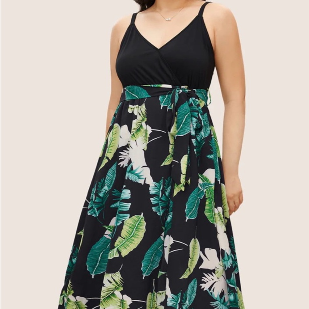 Bloom Chic Size‎ 14/16 Tropical Print Midi Dress